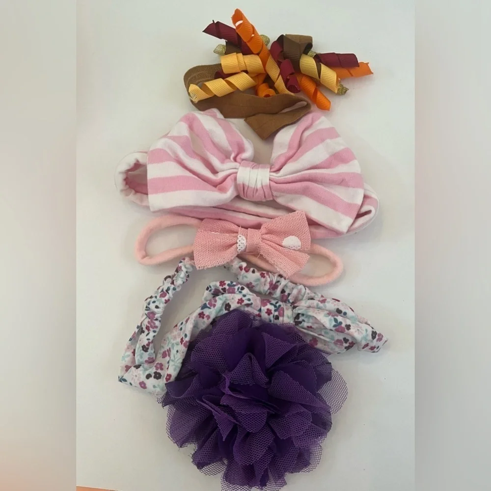 Baby/toddler girl hair bow bundle-28 items total bows headbands